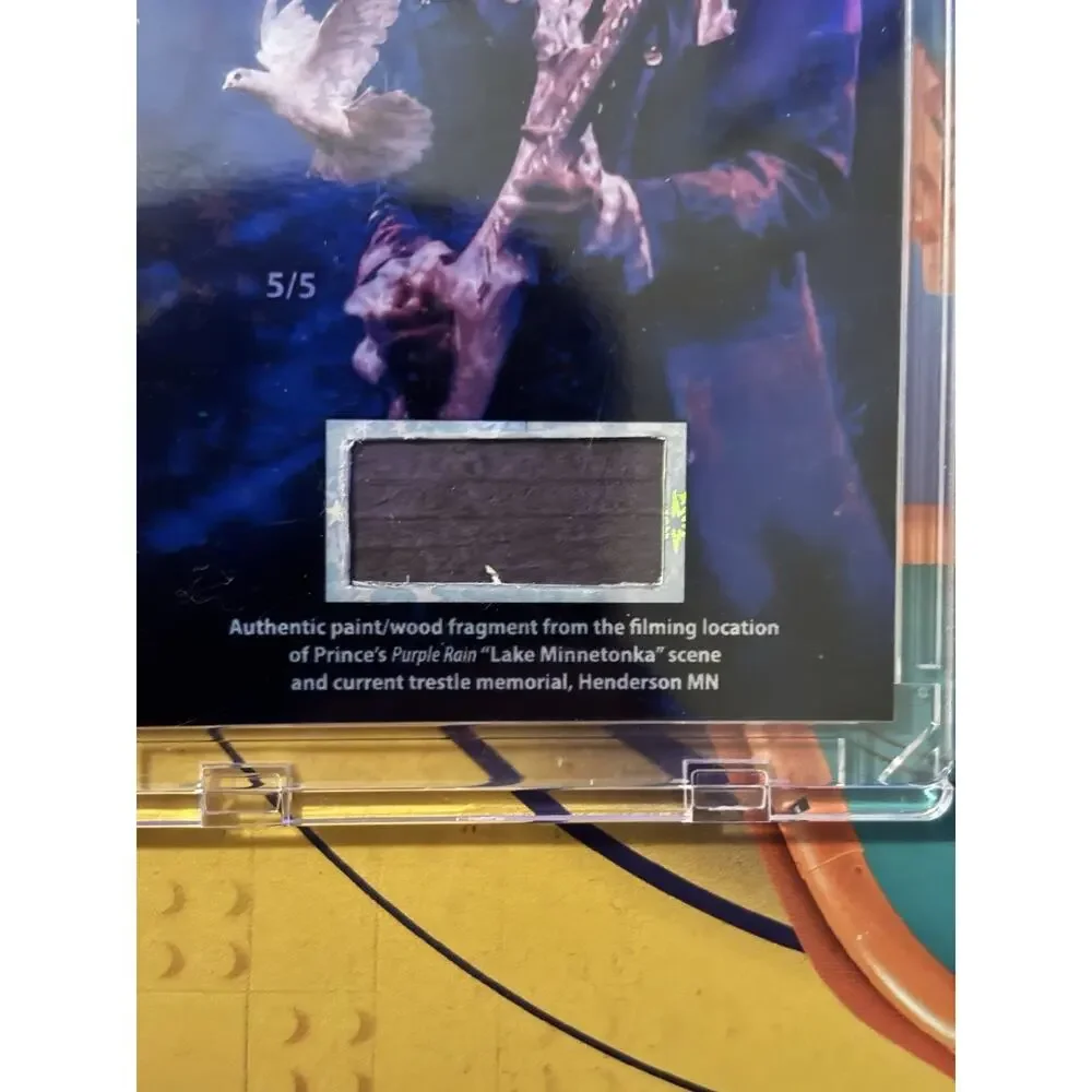 Prince Purple Rain Lake Minnetonka 5/5 Custom Relic Art Card Wood Paint
